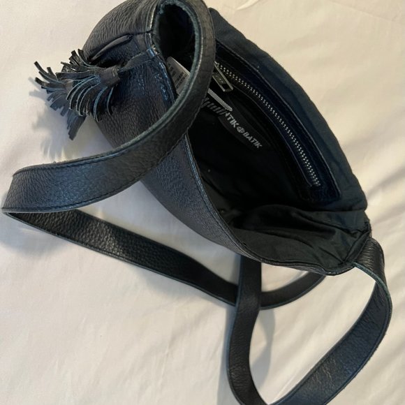 Beaded leather evening bag from Antik Batik, Paris, Bohemian crossbody style - Picture 5 of 5